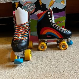 Brand New Moxie Rainbow Rollers Skates